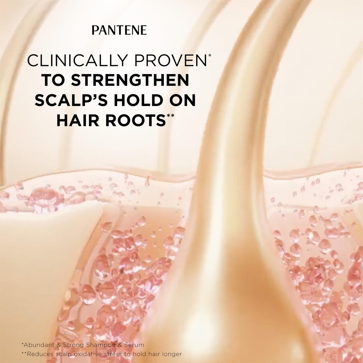 Pantene Abundant & Strong Shampoo 13.5 oz application demonstration