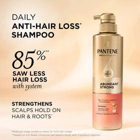 Pantene Abundant & Strong Shampoo 13.5 oz back view