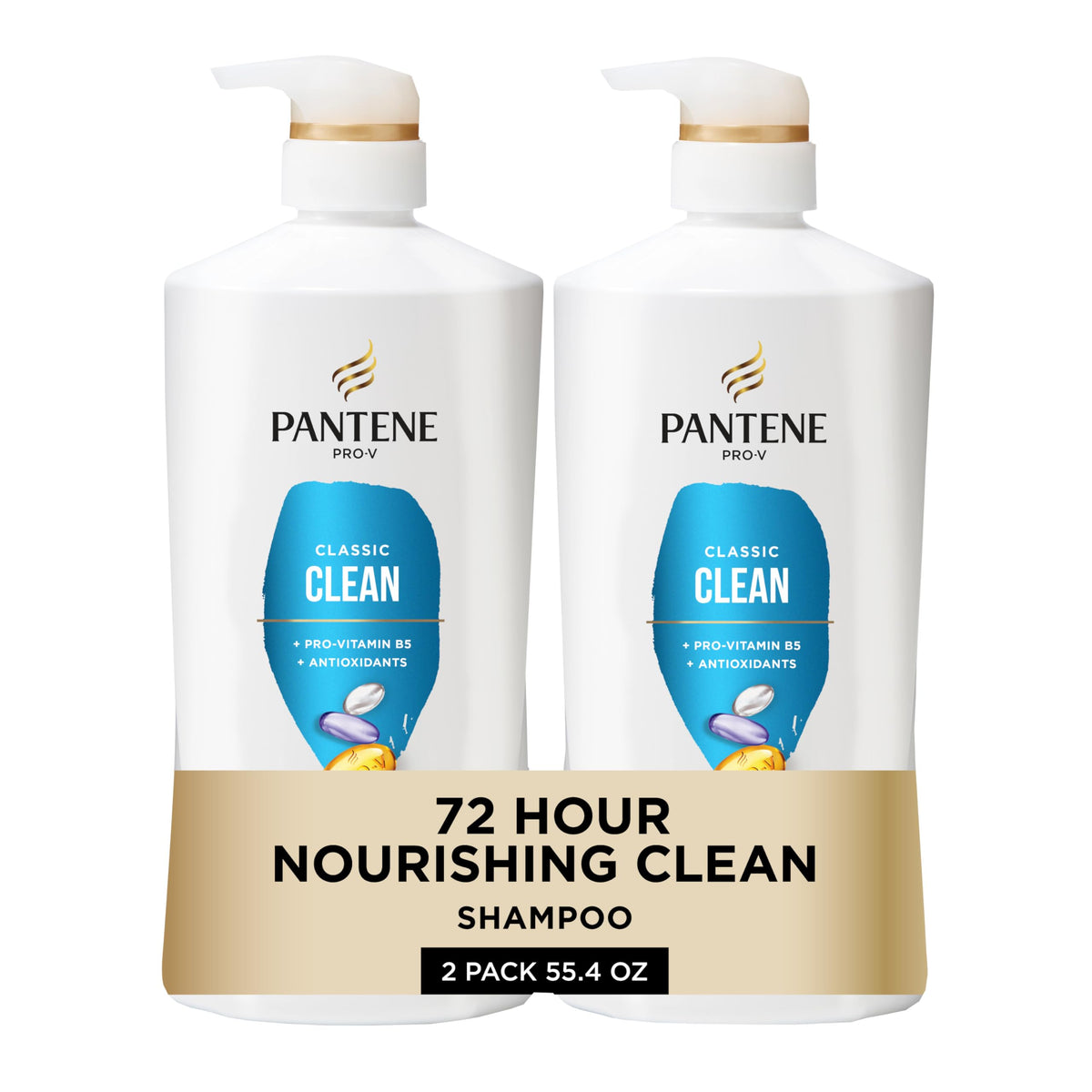 Pantene Classic Clean Shampoo 27.7 oz front view