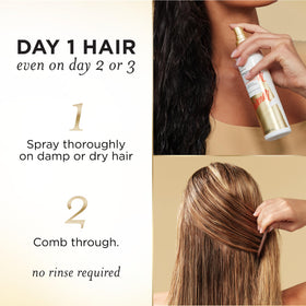 Pantene Conditioning Detangler Spray in use on hair