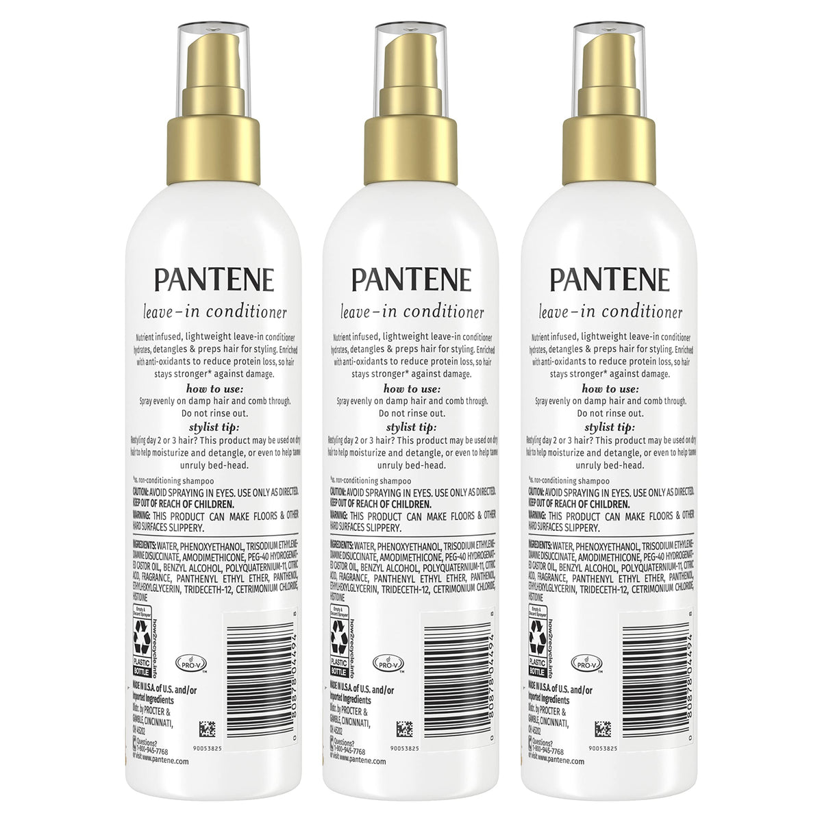 Pantene Conditioning Detangler Spray mist being applied