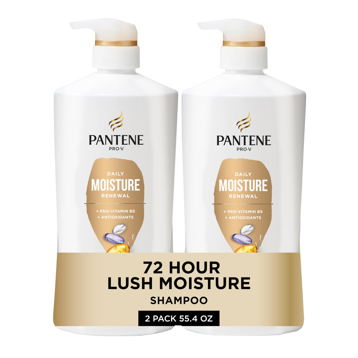 Pantene Daily Moisture Renewal Shampoo 2-Pack front view