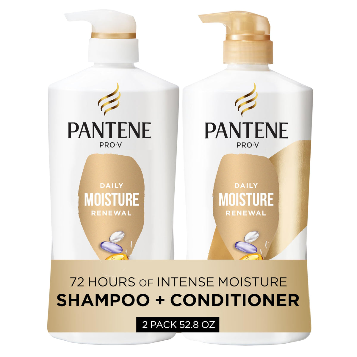Pantene Daily Moisture Renewal Shampoo and Conditioner Set front view