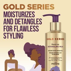 Pantene Gold Series Detangling Milk 7.6 Fl Oz back view
