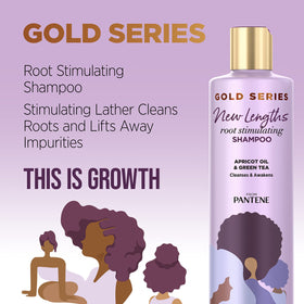 Pantene Gold Series New Lengths shampoo with natural ingredients