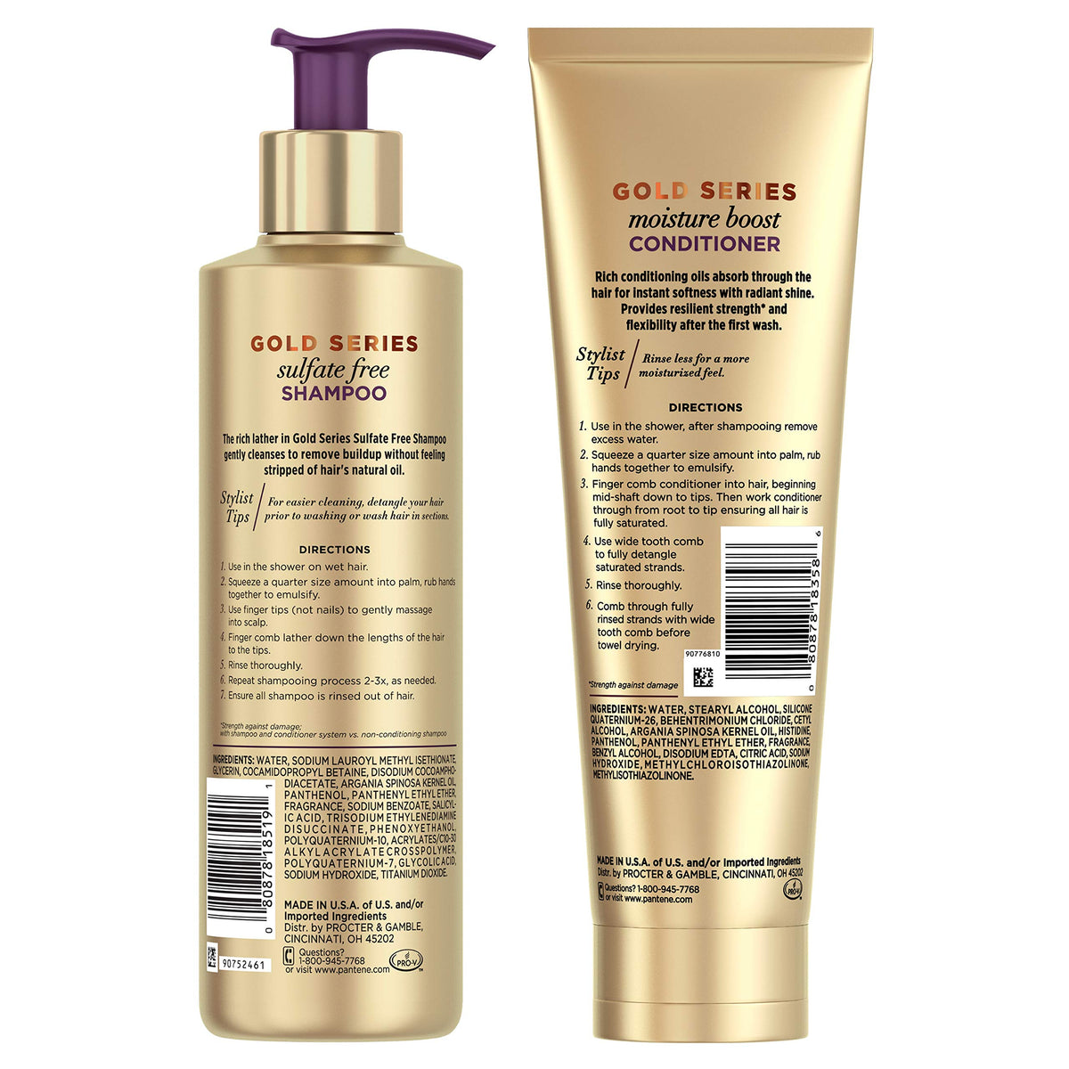 Pantene Gold Series Shampoo bottle 8.5 fl oz