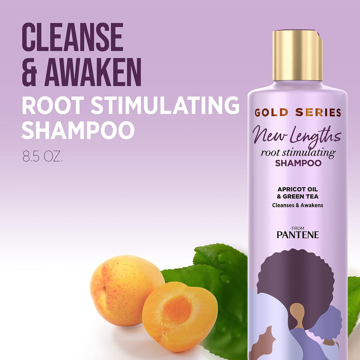 Pantene Gold Series shampoo in bathroom setting