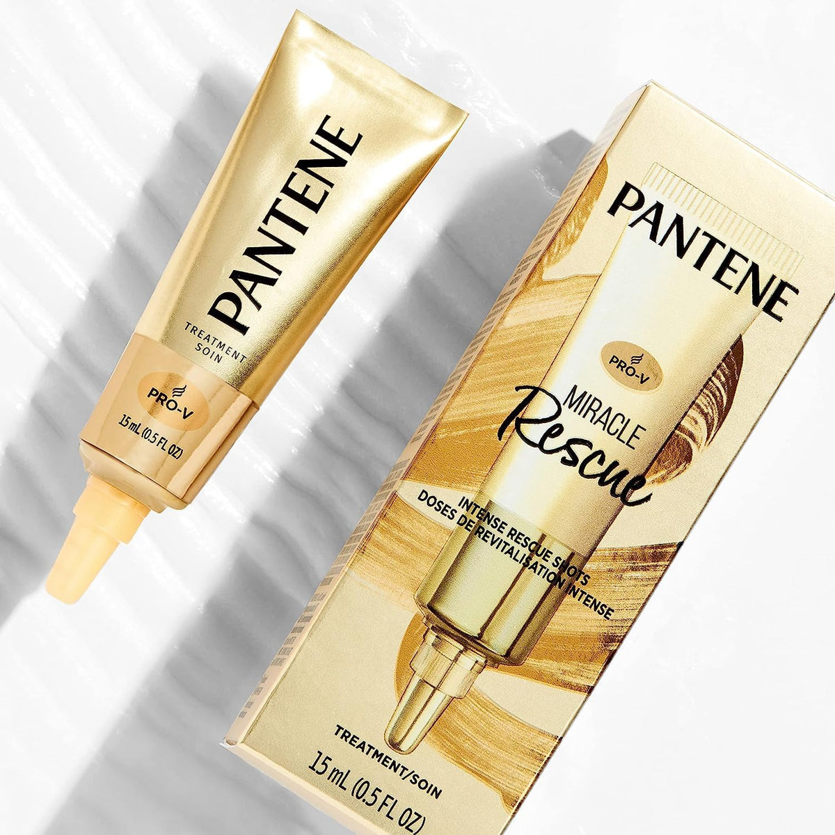 Pantene hair care products displayed together