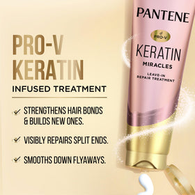 Pantene Keratin Leave-In Conditioner bottle with Argan Oil