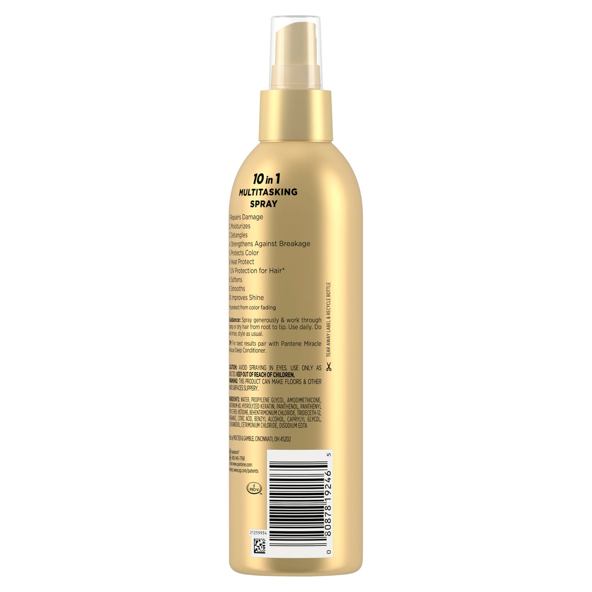 Pantene Miracle Rescue 10in1 Multitasking Spray on a vanity