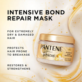 Pantene Miracle Rescue Hair Mask application on hair