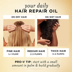 Pantene Miracle Rescue Hair Oil on dry hair