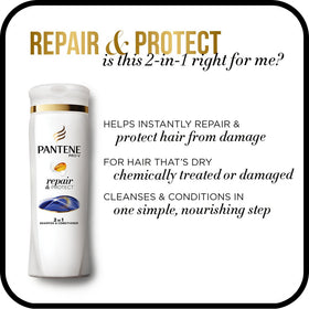 Pantene Pro-V Repair & Protect 2 in 1 Shampoo & Conditioner back view