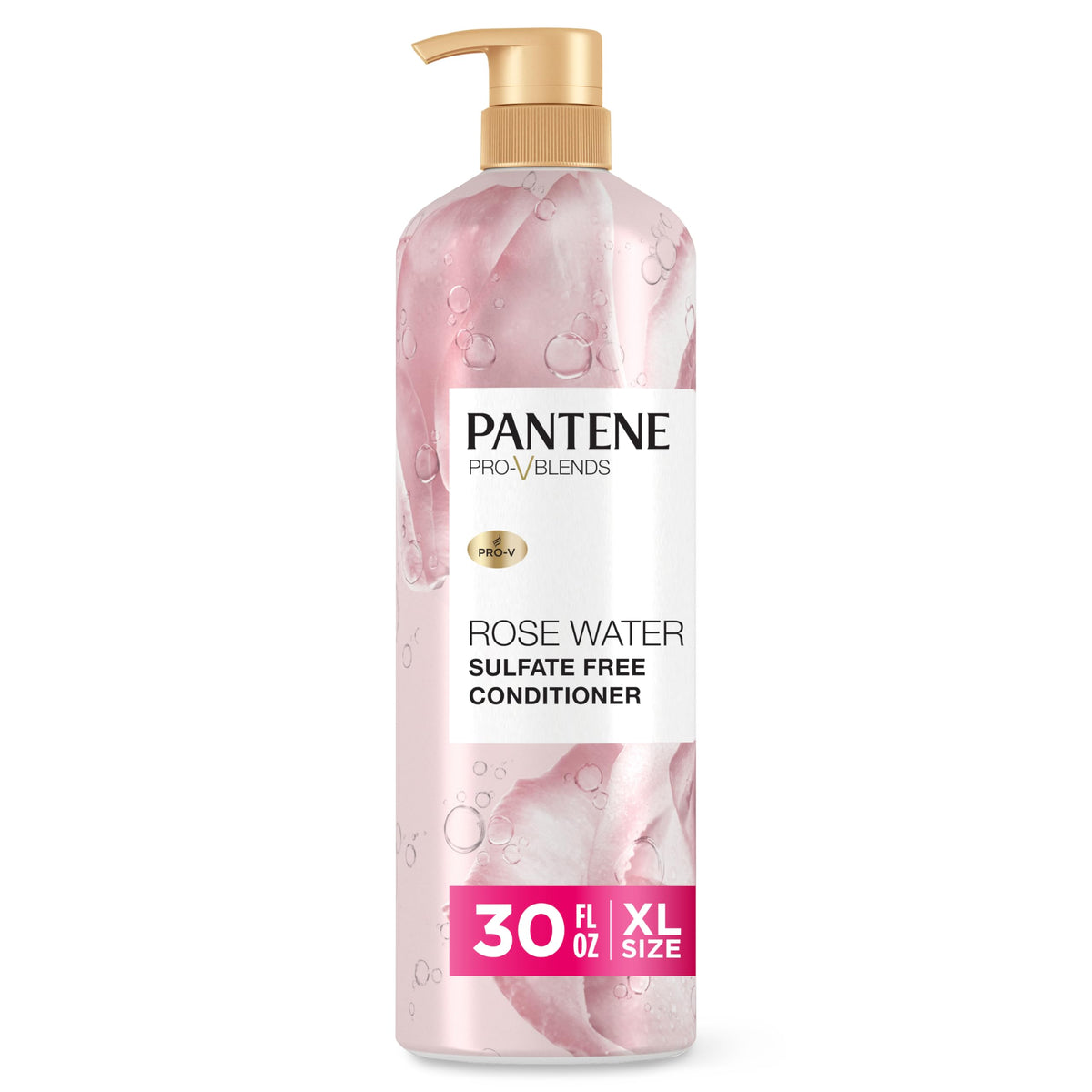 Pantene Rose Water Conditioner 30 oz front view with pump