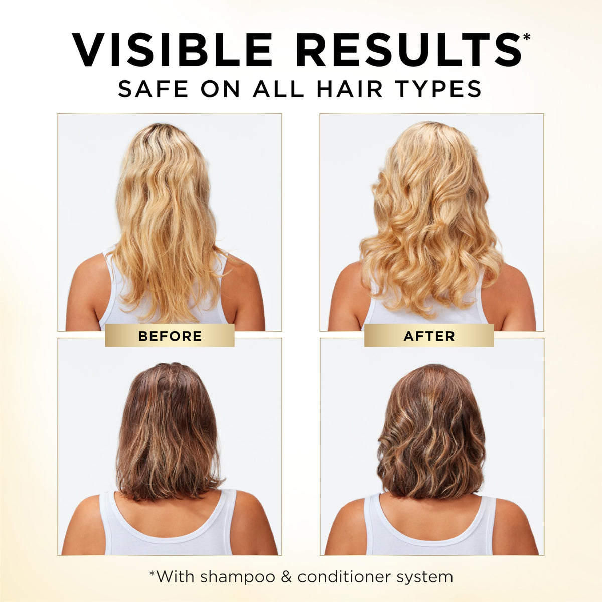 Pantene shampoo application on hair