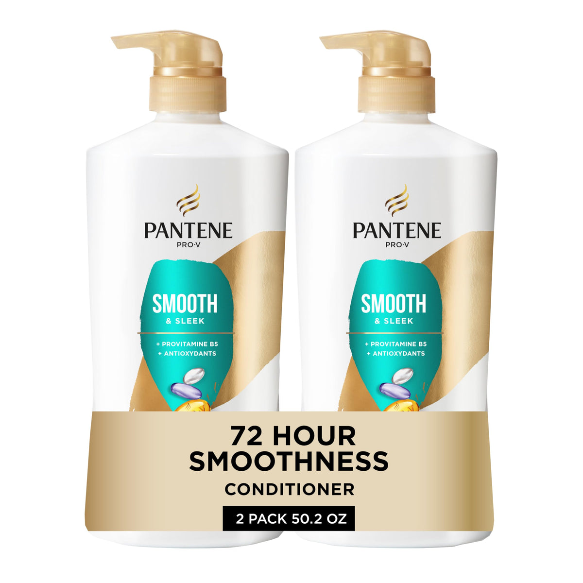 Pantene Smooth & Sleek Conditioner 25.1 oz front view