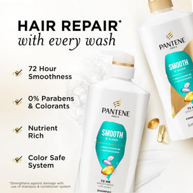 Pantene Smooth & Sleek Conditioner front view 52.8 Oz