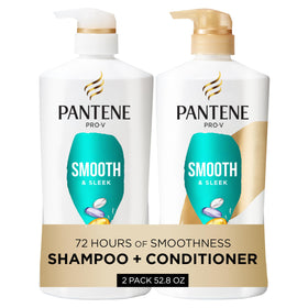 Pantene Smooth & Sleek Shampoo front view 52.8 Oz