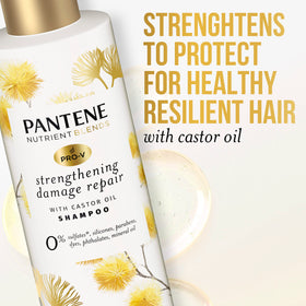 Pantene Sulfate Free Shampoo 9.6 oz bottle with castor oil ingredients