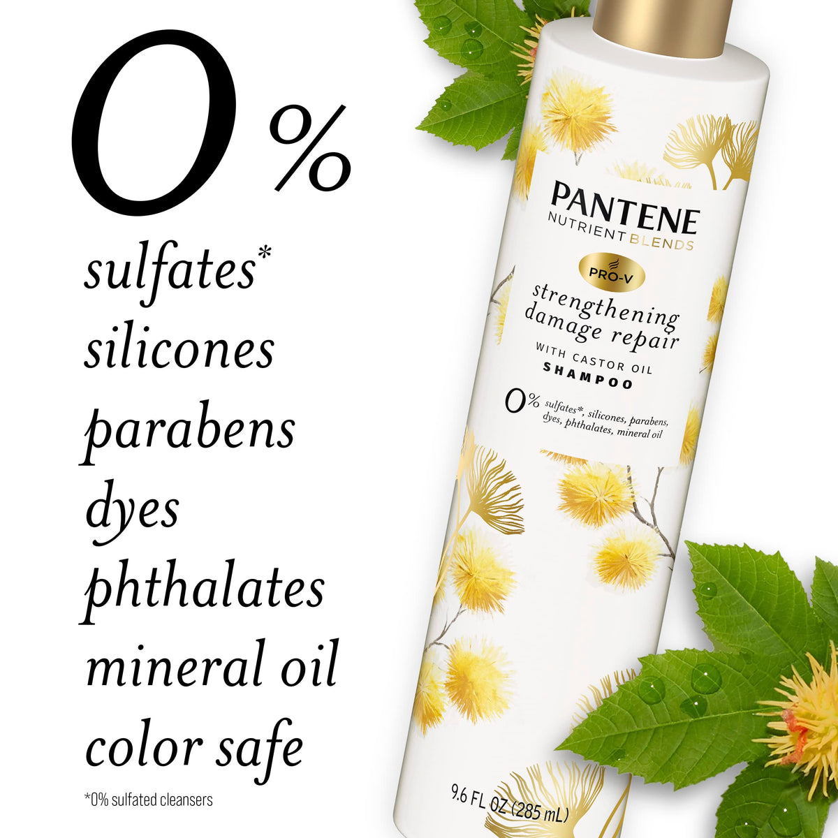 Pantene Sulfate Free Shampoo in a shower setting