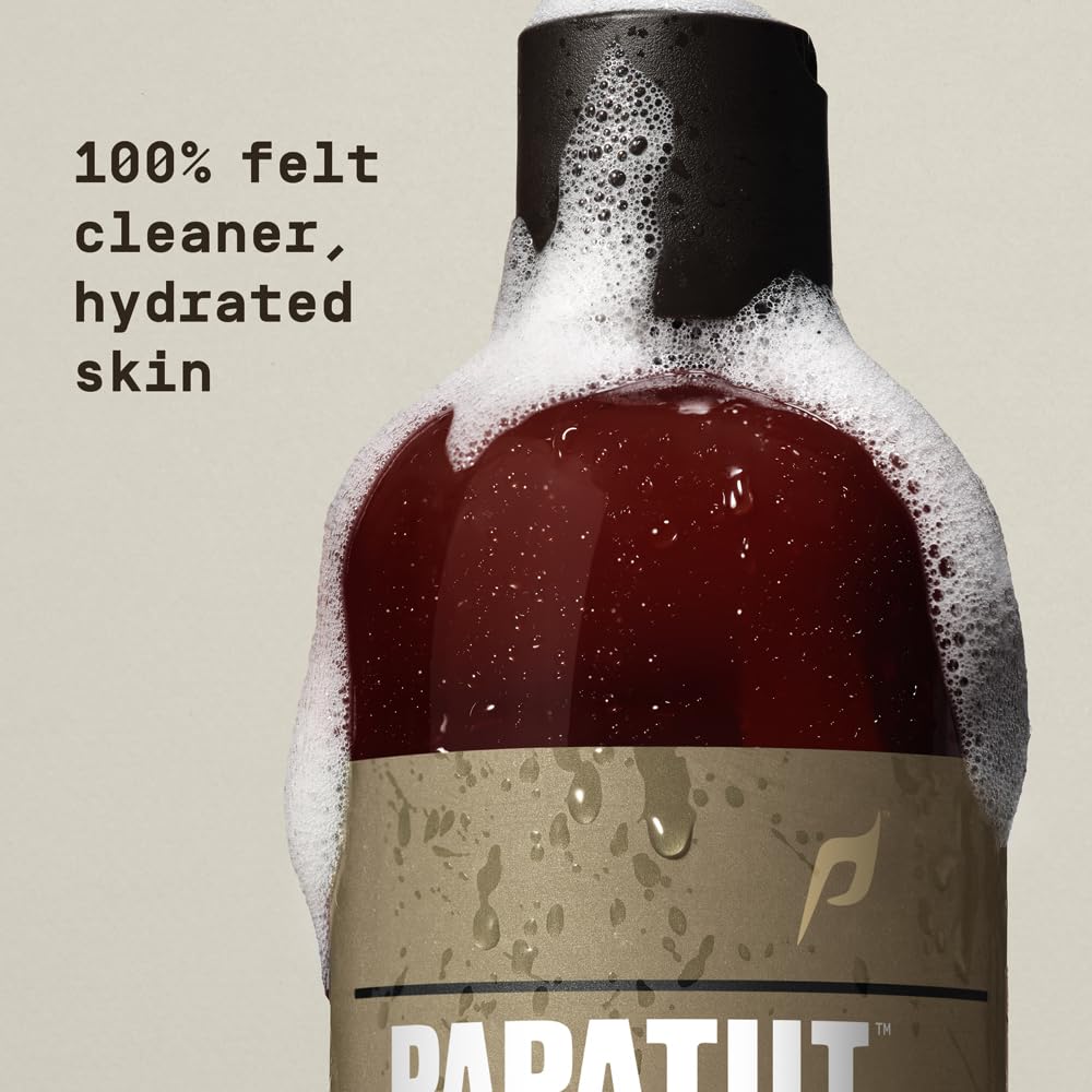 PAPATUI body wash showing texture on hand