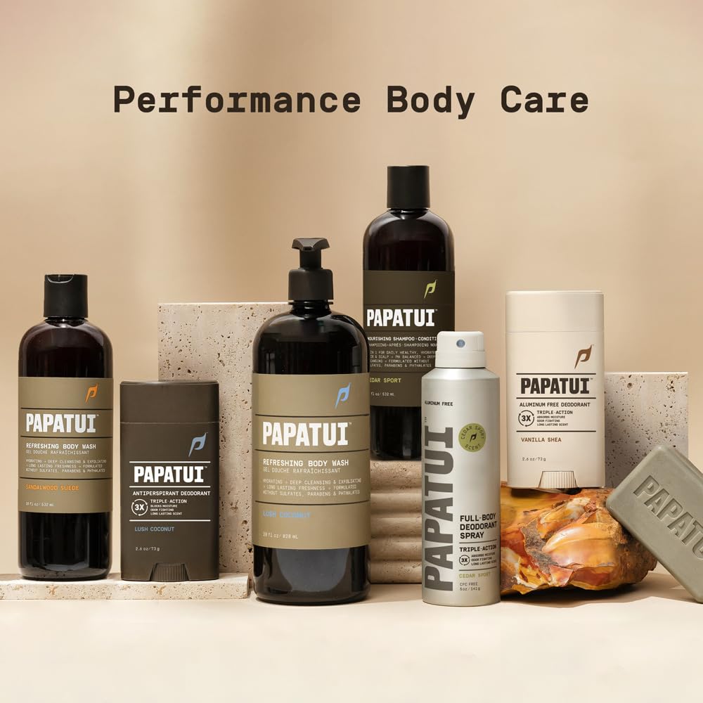PAPATUI Refreshing Body Wash application on skin