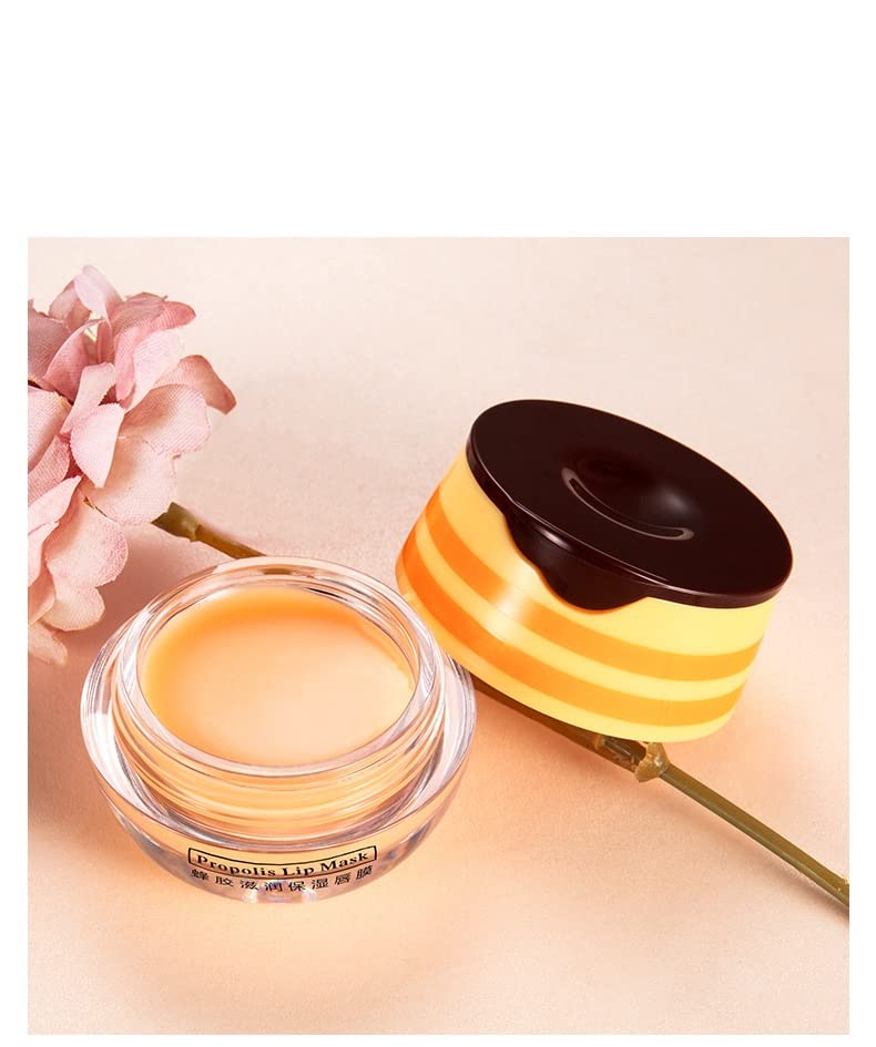 PAQIMAN Bee Lip Balm Honey Pot with honey dipper