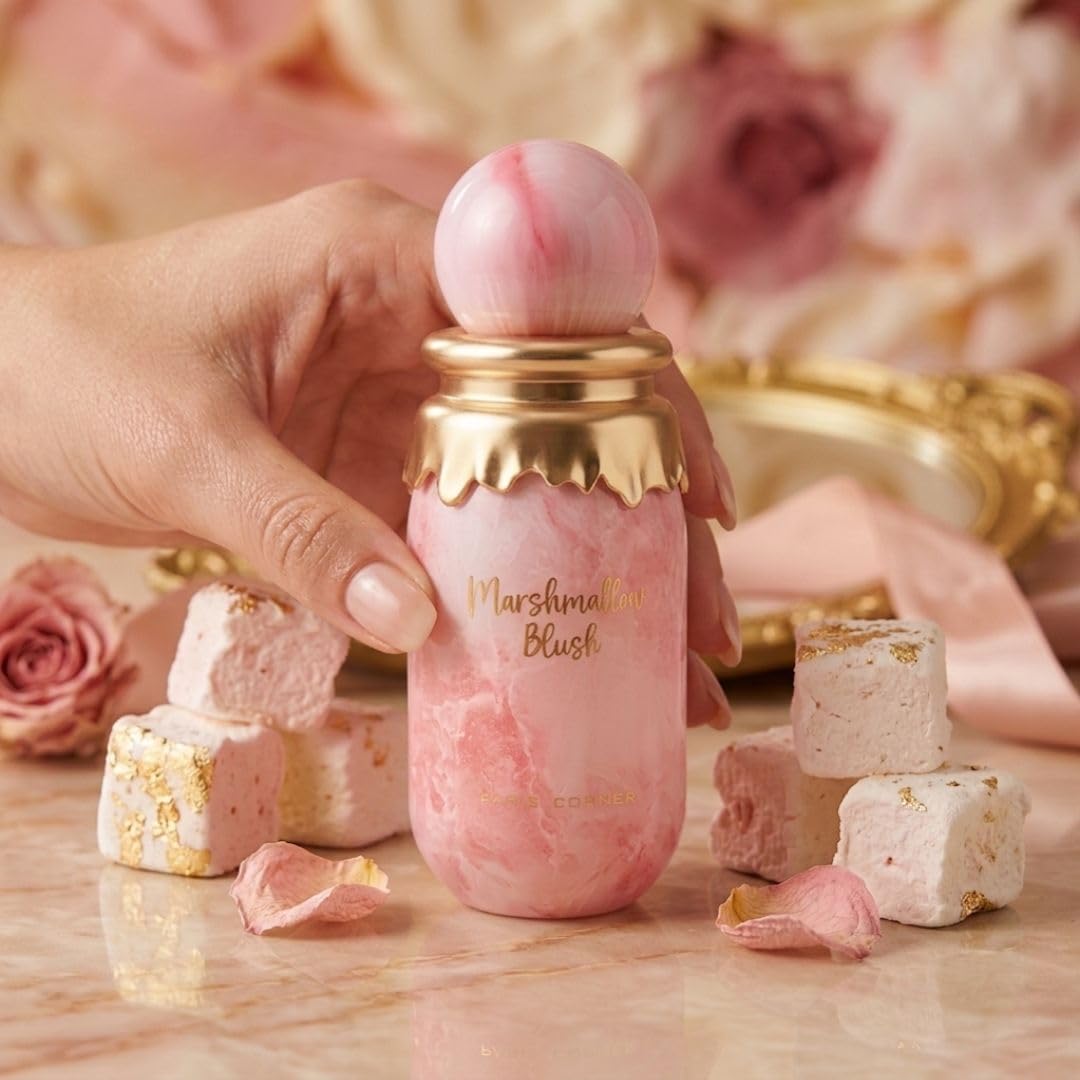 Paris Corner Marshmallow Blush Eau de Parfum bottle close-up