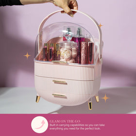 Paris Hilton Makeup Storage Organizer showing storage drawers