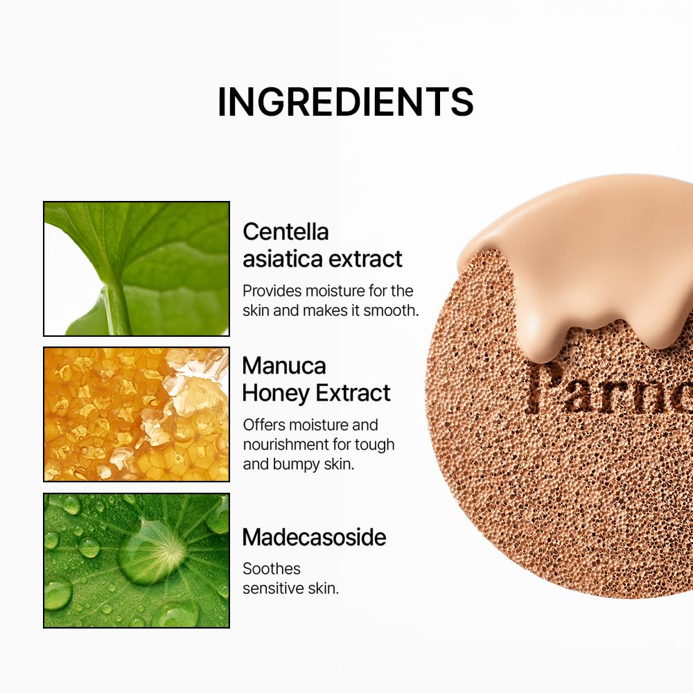 Parnell Cicamanu Serum Cushion back view with ingredient list