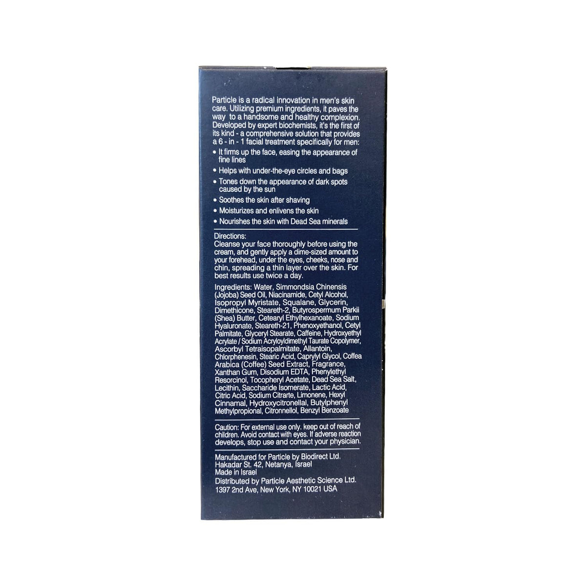 Particle 6-in-1 Face Cream for Men travel-ready bottle
