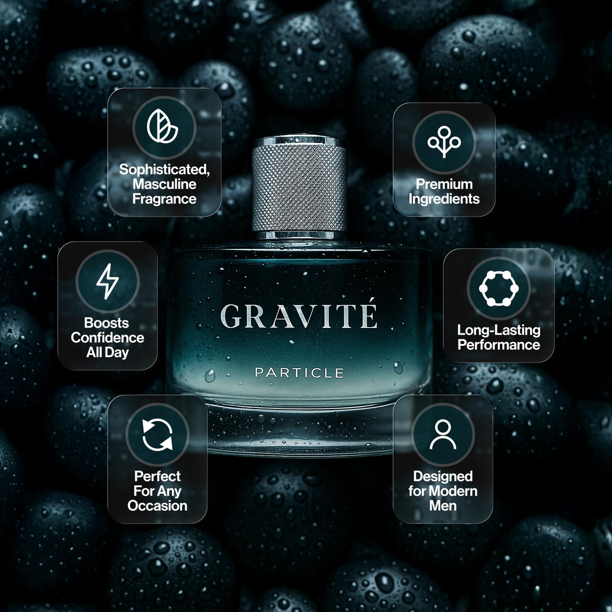 Particle Gravité Cologne Spray bottle side view