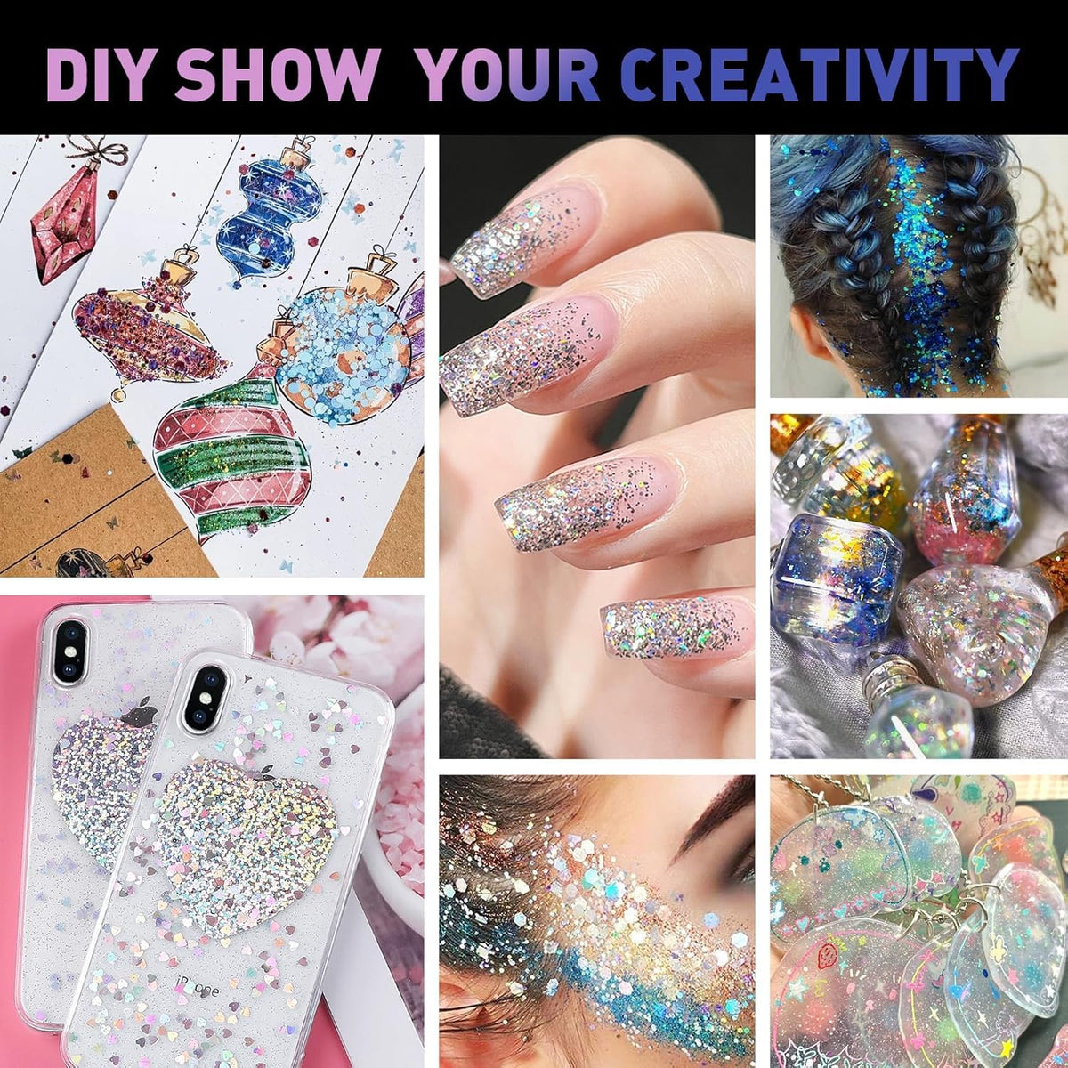 Party scene with AROIC body glitter on multiple people