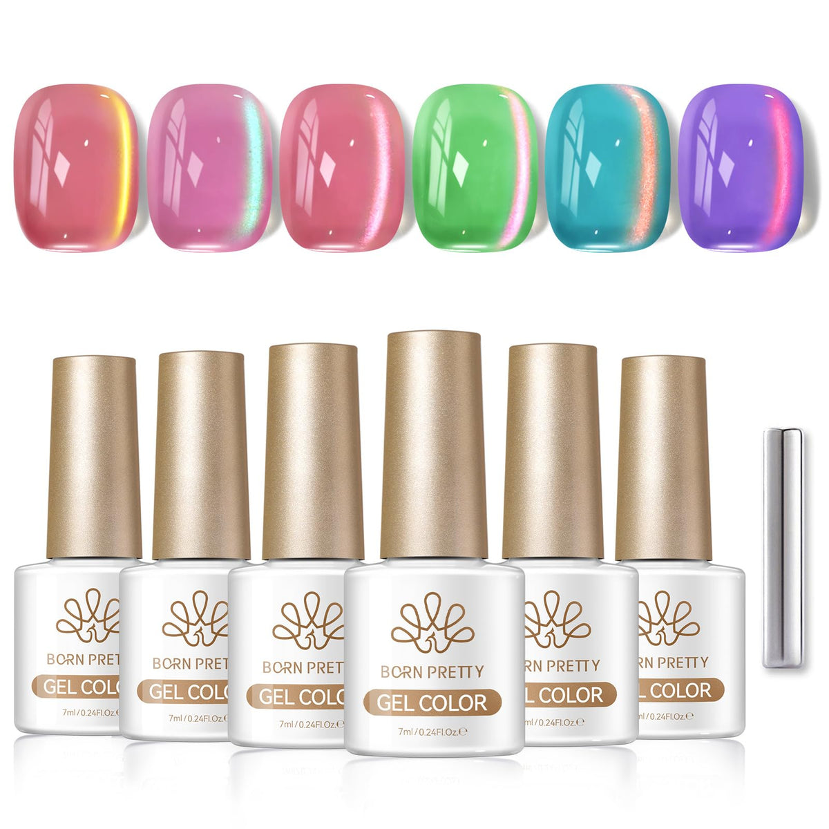 Pastel pink and peach pink gel polish bottles