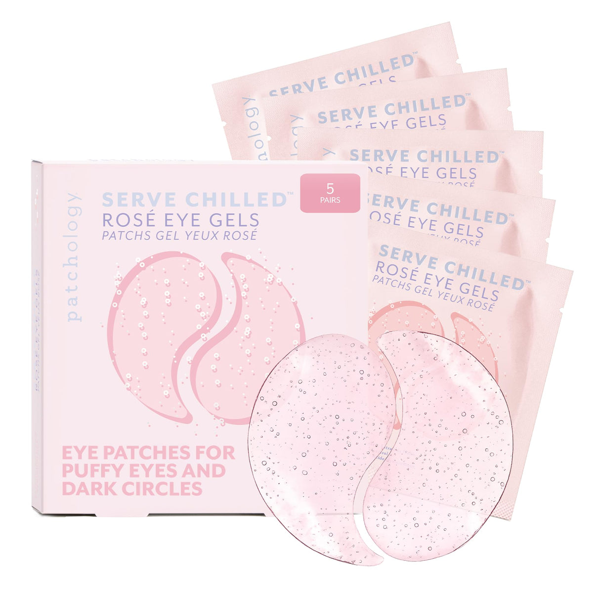 Patchology Rosé Under Eye Patches 5pk front view