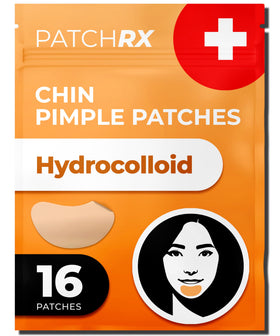 PatchRx Chin Pimple Patches front view with packaging