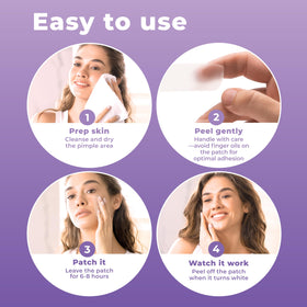 PatchRx Large Pimple Patches in use on the face