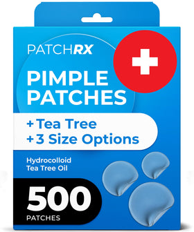 PatchRx Pimple Patches front view packaging with 500 patches