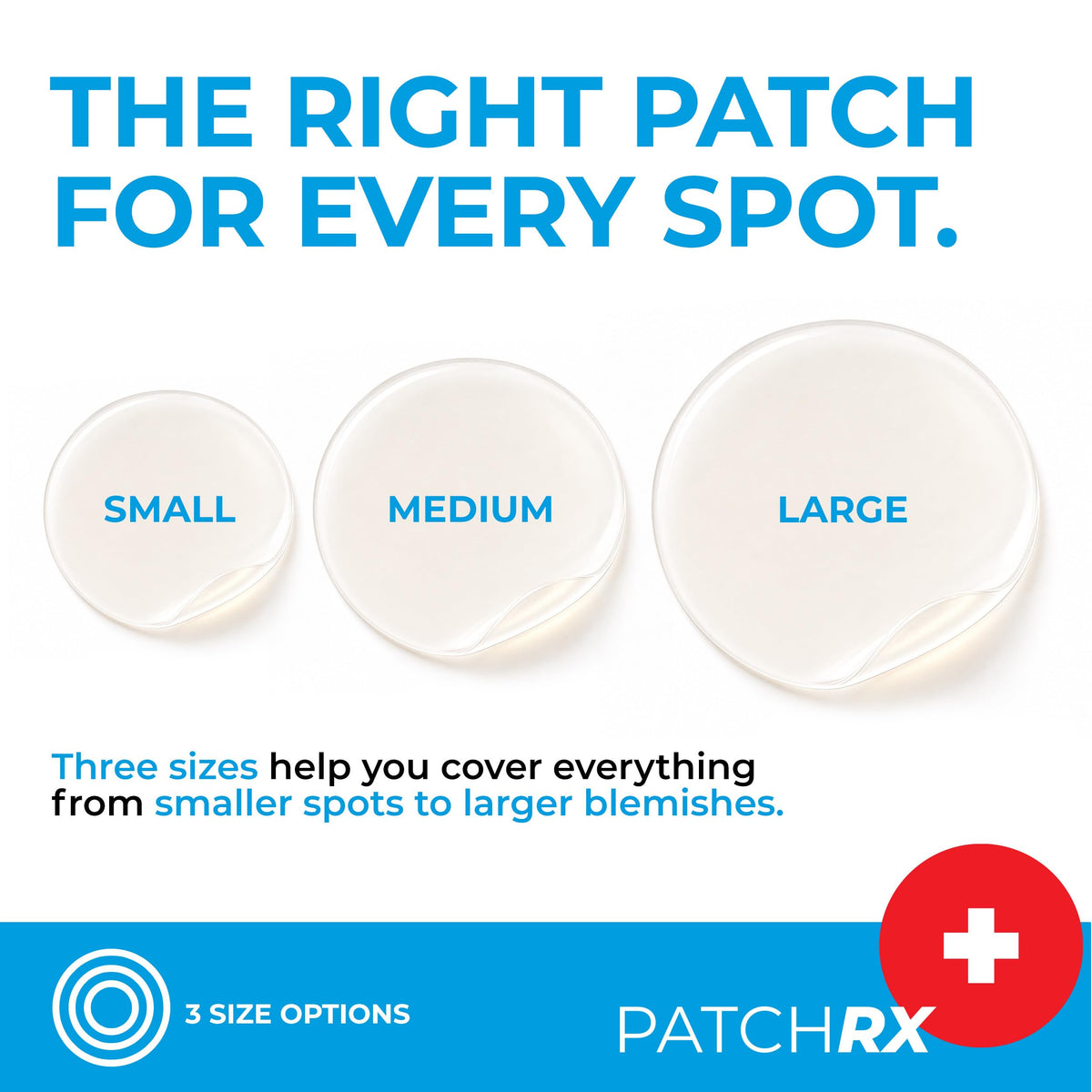 PatchRx Pimple Patches showing various sizes