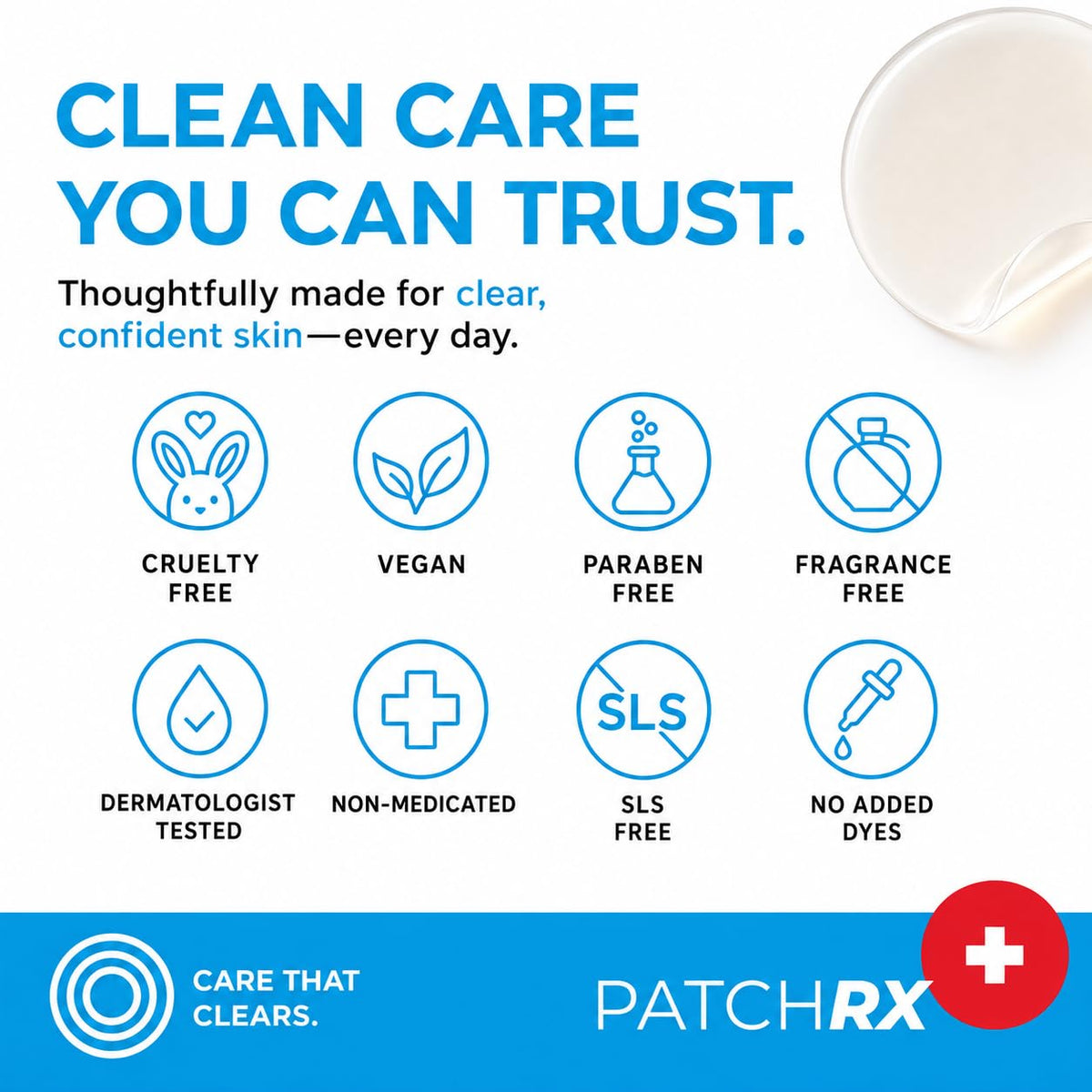 PatchRx Pimple Patches with tea tree oil label