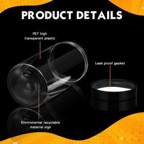 Patelai 12 oz plastic jars set of four with lids