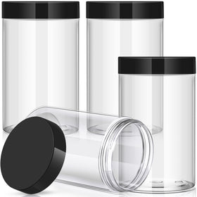 Patelai 32 oz plastic jar with white screw-on lid front view