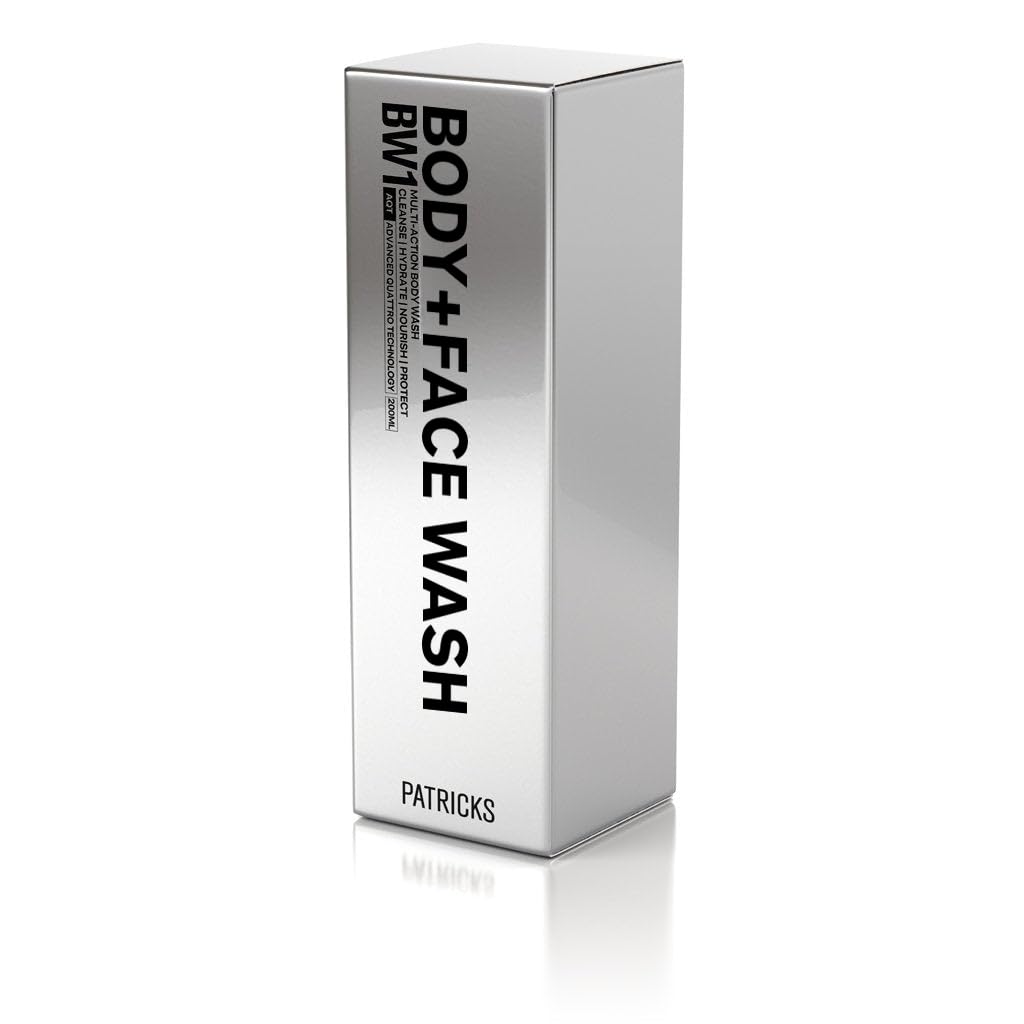 PATRICKS BW1 All-In-One Body & Face Wash packaging display