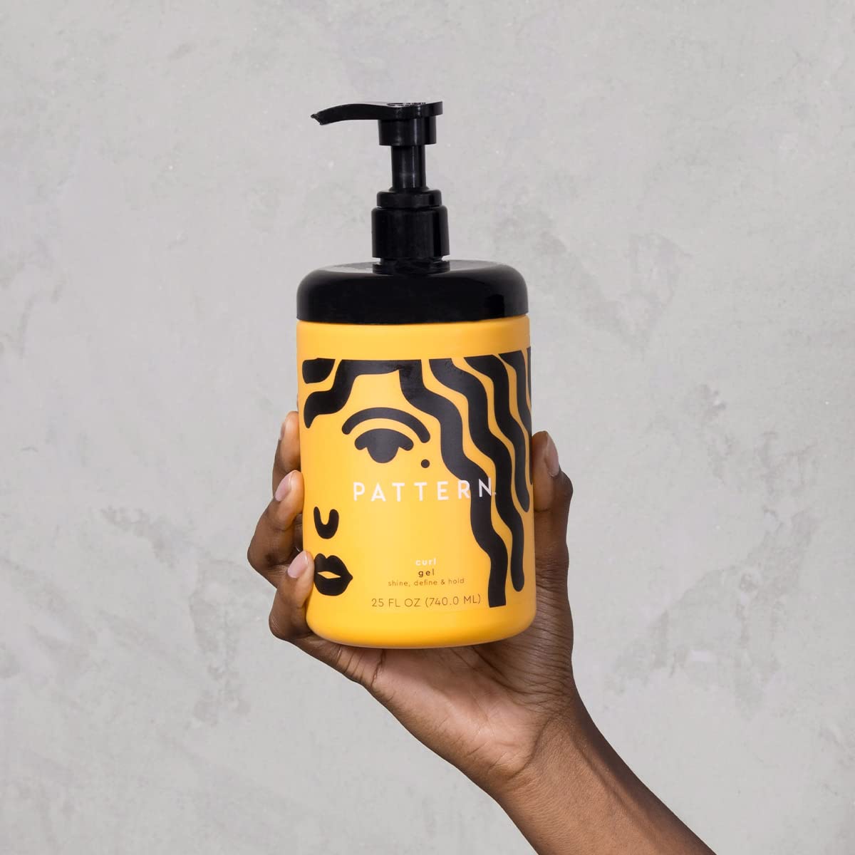 PATTERN Curl Gel in a bathroom setting