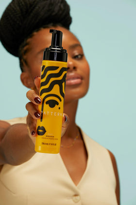 PATTERN Curl Mousse 8 fl oz back view with ingredient list