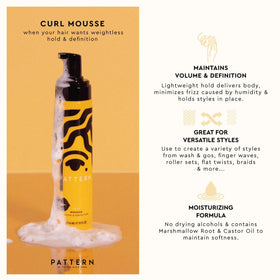 PATTERN Curl Mousse 8 fl oz in a bathroom setting