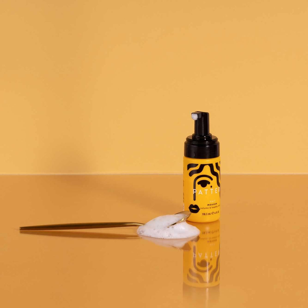 PATTERN Mini Curl Mousse 168g side view with label