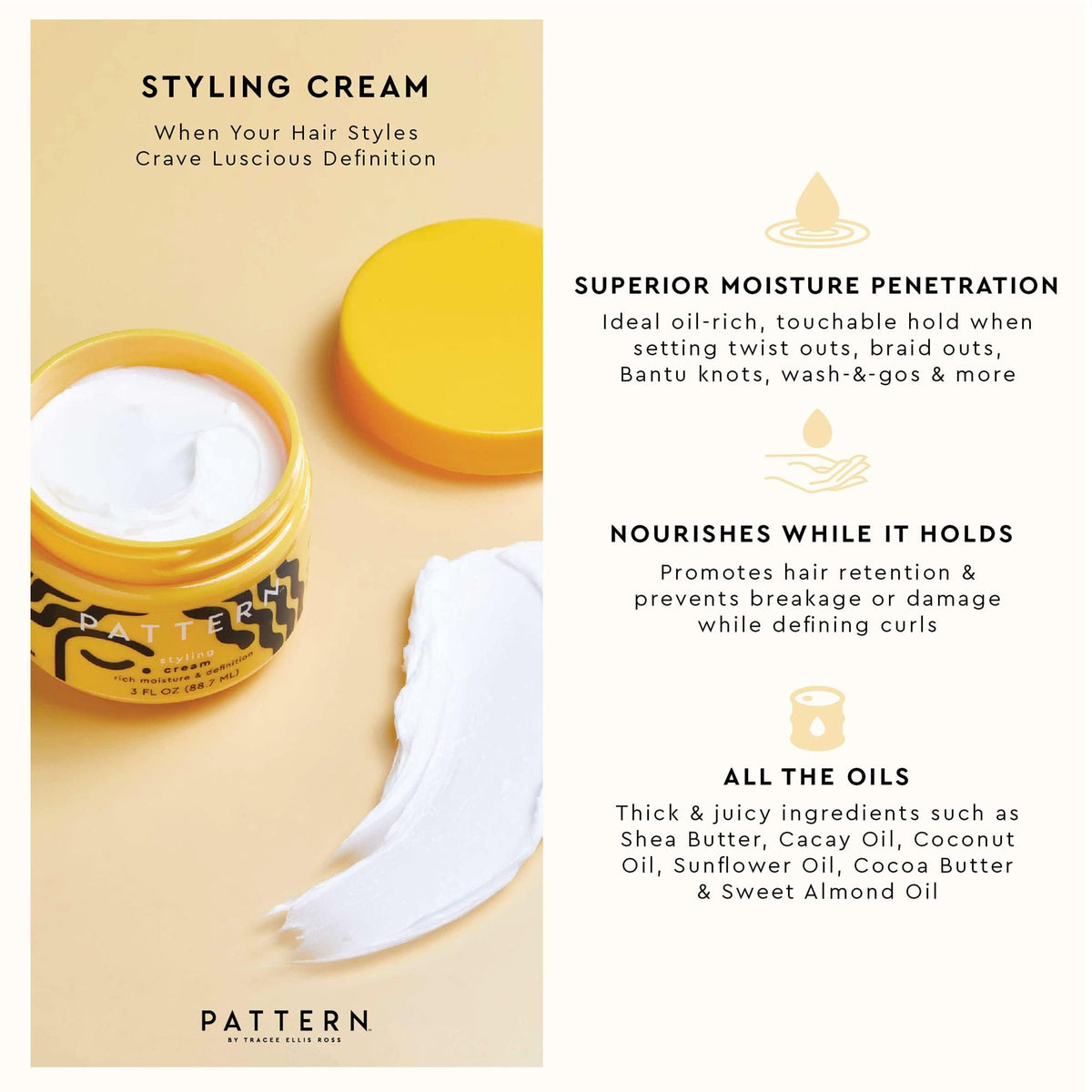 PATTERN Mini Styling Cream 3 fl oz jar side view