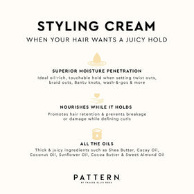 PATTERN Mini Styling Cream with other hair care products