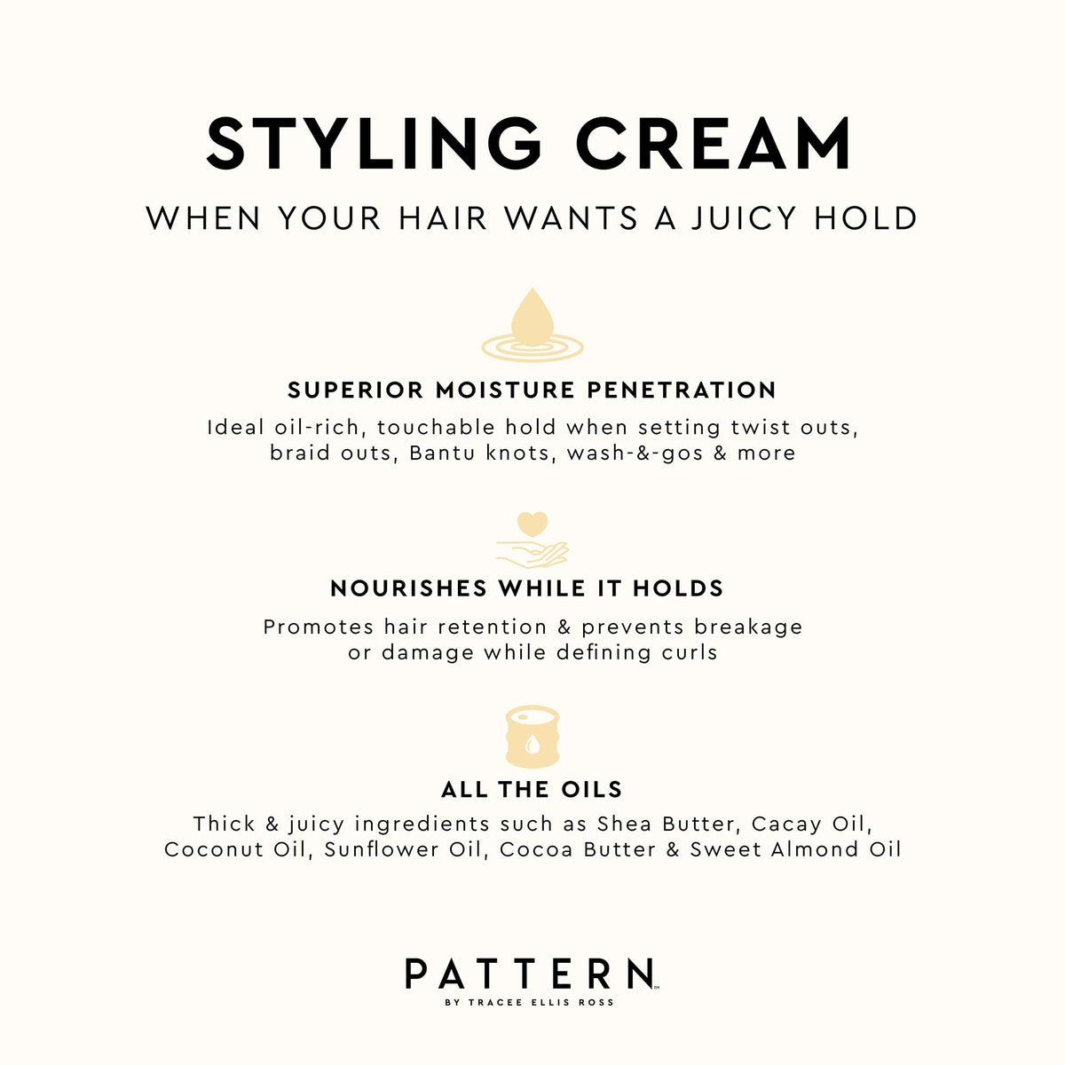 PATTERN Styling Cream 15 fl oz with ingredients like Shea Butter